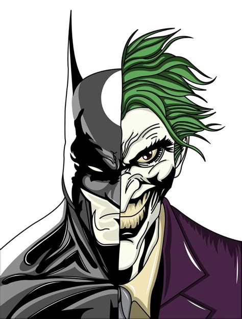 drawing batman joker mix from cartoon